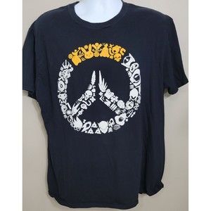 Overwatch T-Shirt Characters Peace Sign 2018 Blizzard ThinkGeek  XL